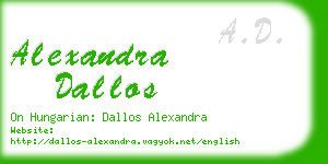 alexandra dallos business card